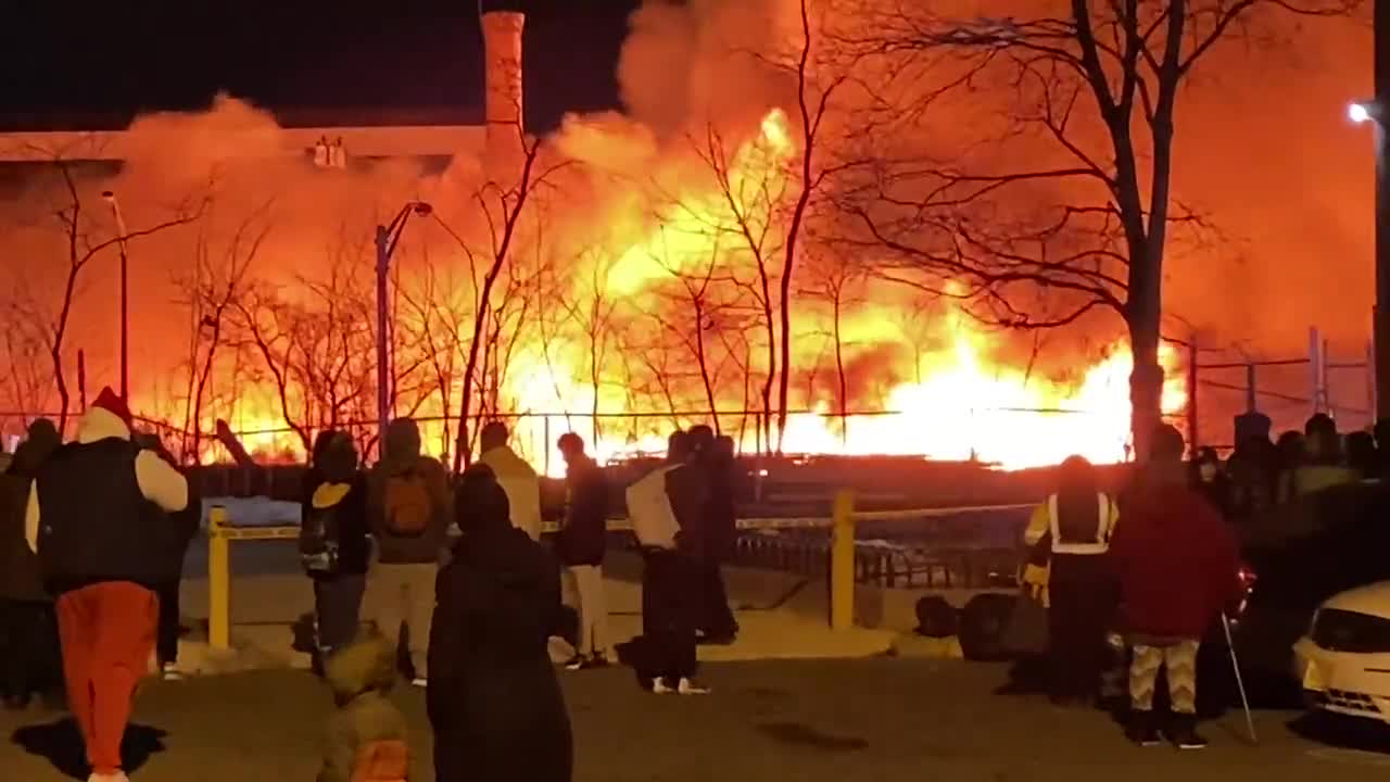 Large fire at a chemical plant in Passaic New Jersey