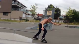 Bladder runs into skateboarder