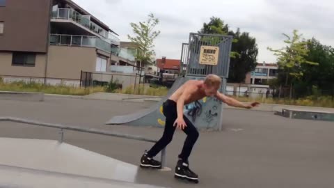 Bladder runs into skateboarder