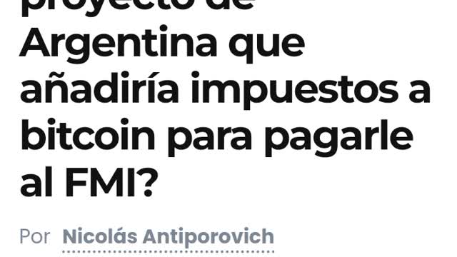 ARGENTINA CREA IMPUESTO A LAS CRIPTOMONEDAS