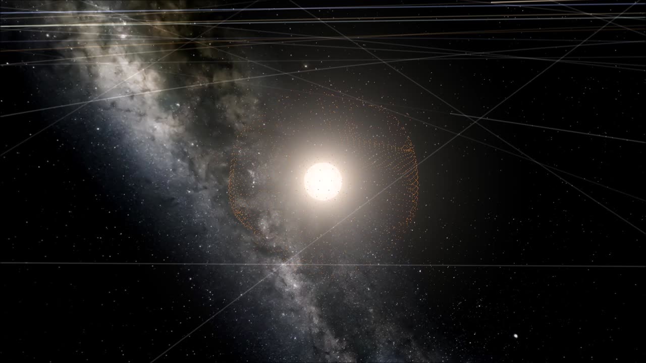 Swarm of Asteroids Around the Sun ☀️