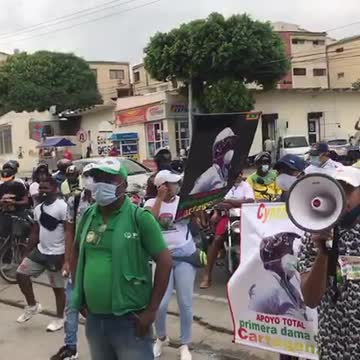 Plantón a favor de Cynthia Pérez, primera Dama del Distrito