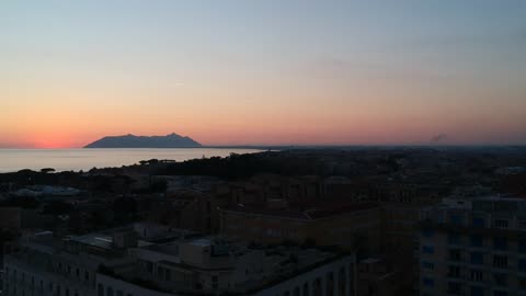 Sunset in Terracina in Italy