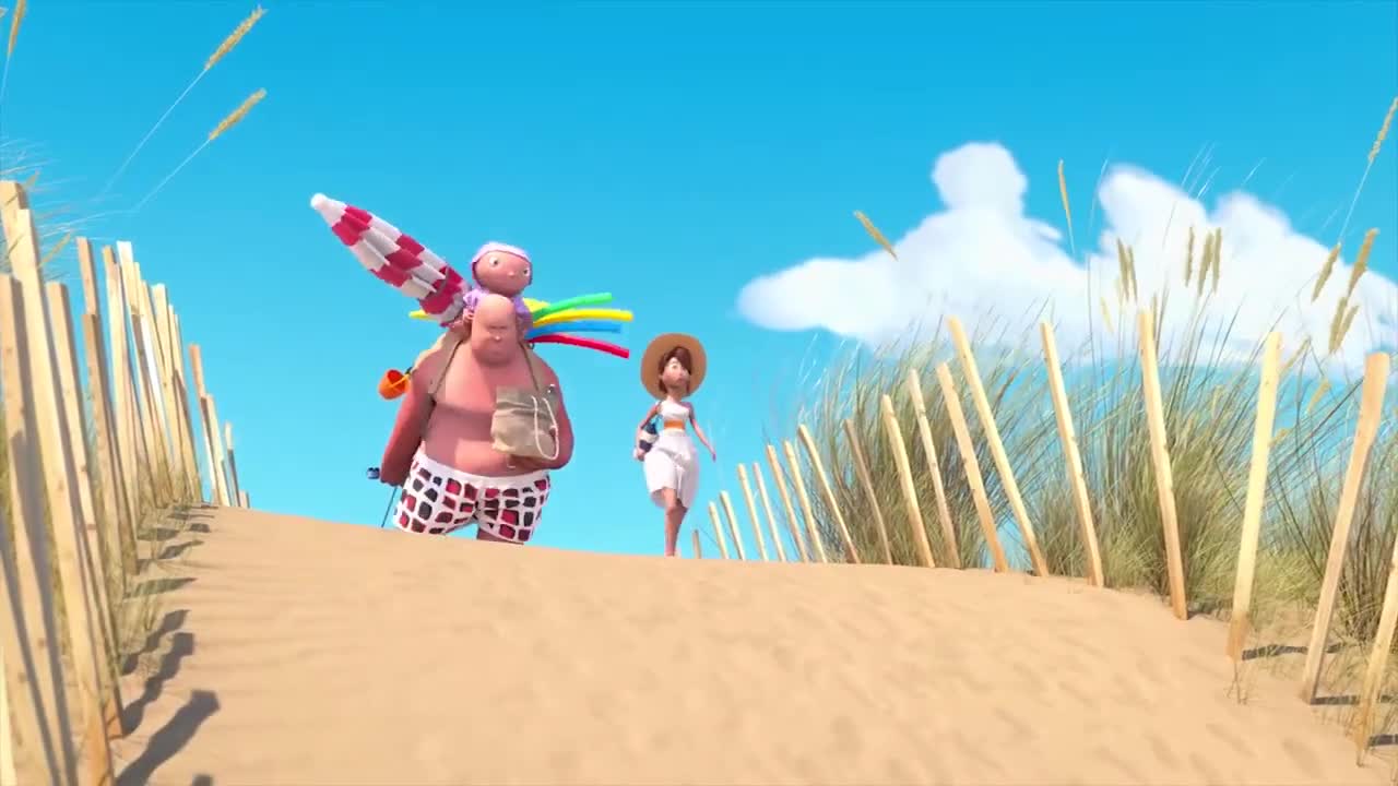 The execution there on the beach , animation footage