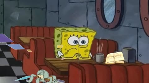 Squidward Is Playing With Tiles While SpongeBob Deeply Thinks About The Nature Of Reality 💫