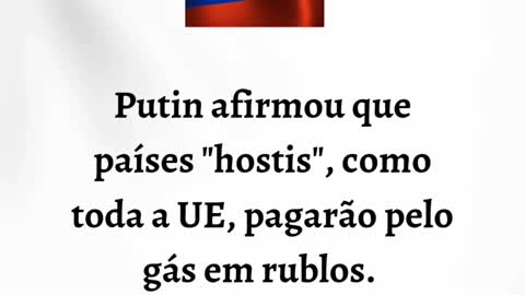 Gás será pago em rublos