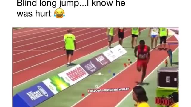 The blind broad jump... I knew he was hurt