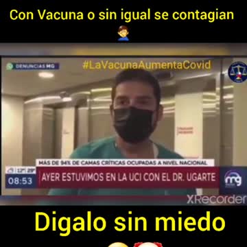 La vacuna experimental tiene en UCI a las personas, video borrado