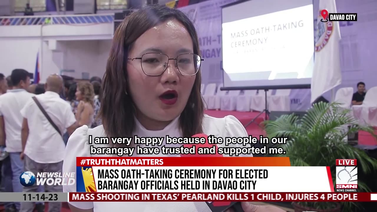 Mass oath-taking ceremony for elected barangay officials held in Davao City