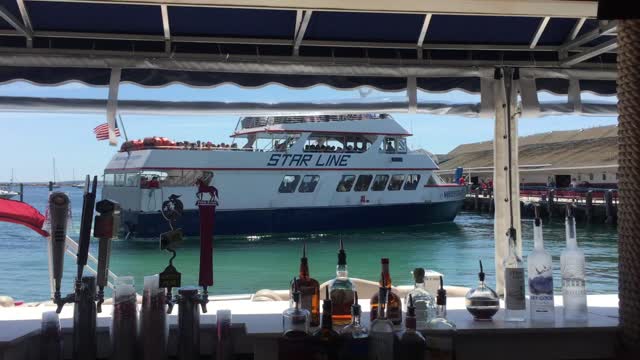 Mackinac Island, MI the Star Line coming in with visitors