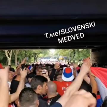 Serbian football fans in Germany, on NATO