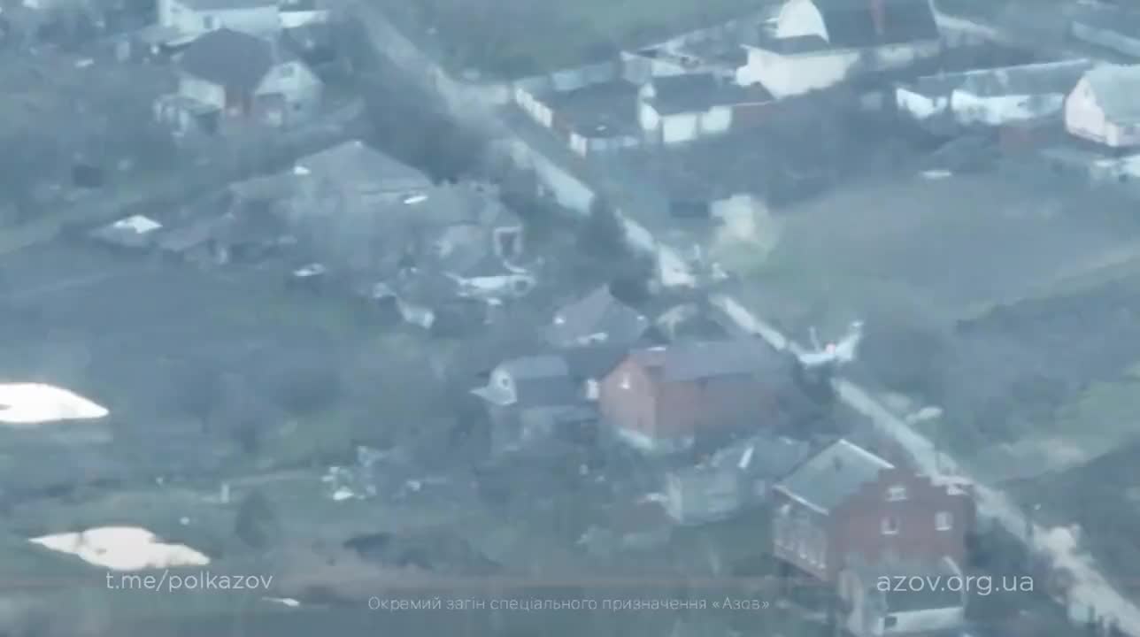 Ukrainian BTR-4E APC attacking two Russian T-72 tanks from the rear