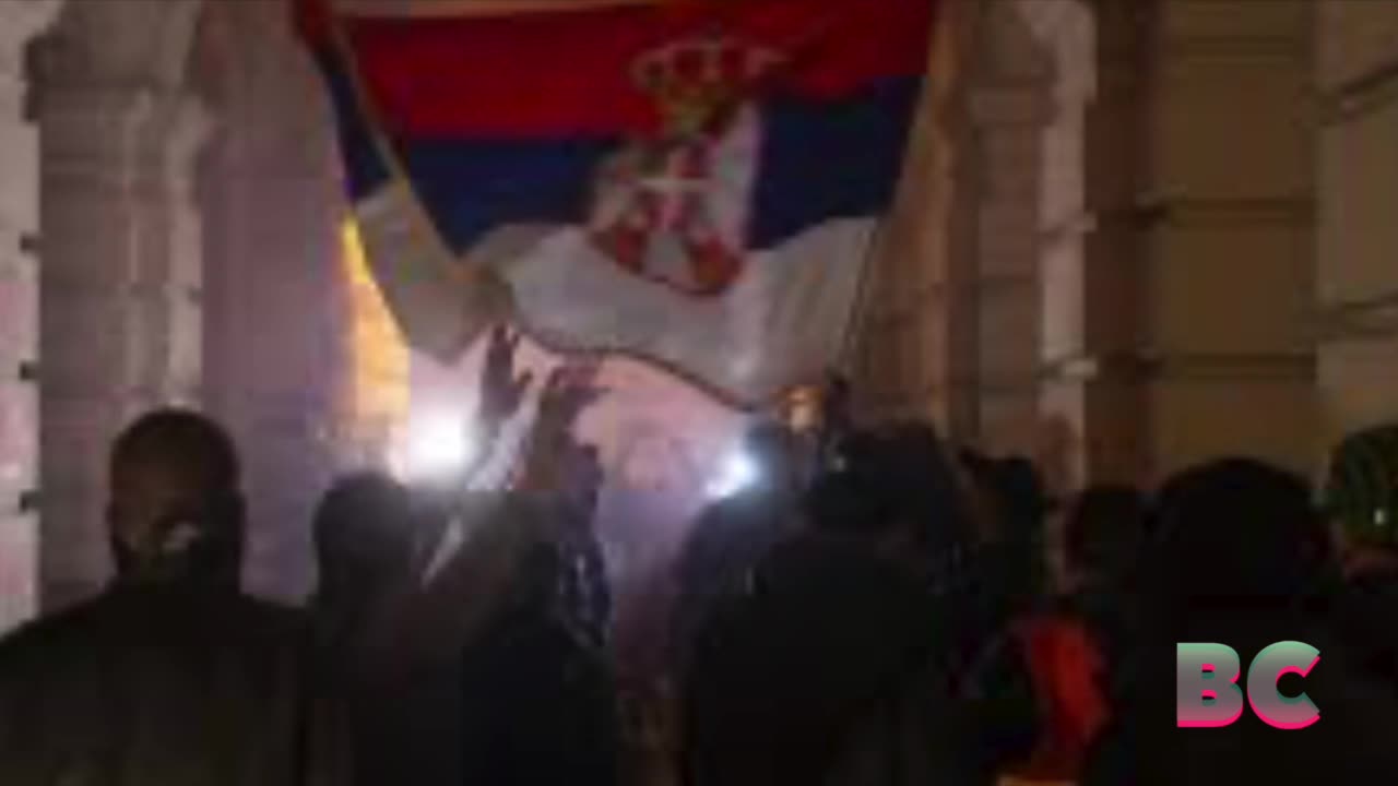 Police fire tear gas at protest over deadly canopy collapse in Serbia