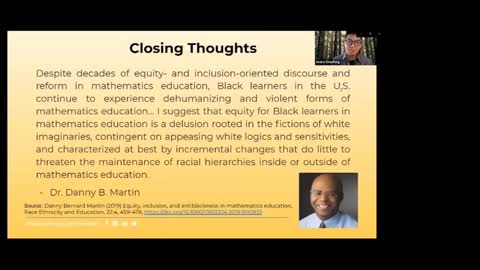 Cours sur le racisme dans l'enseignement des maths