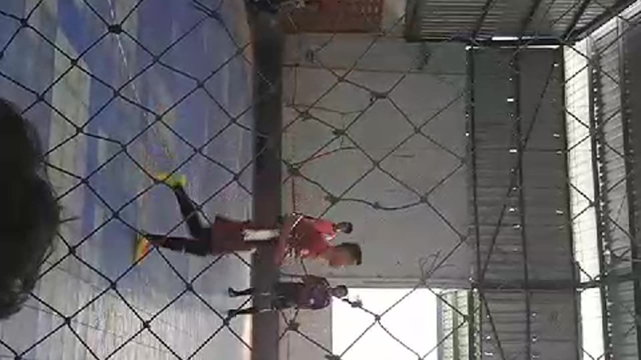 Playing Futsal with friend