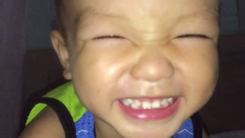 baby funny smile