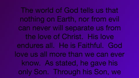 3. Christ's Love