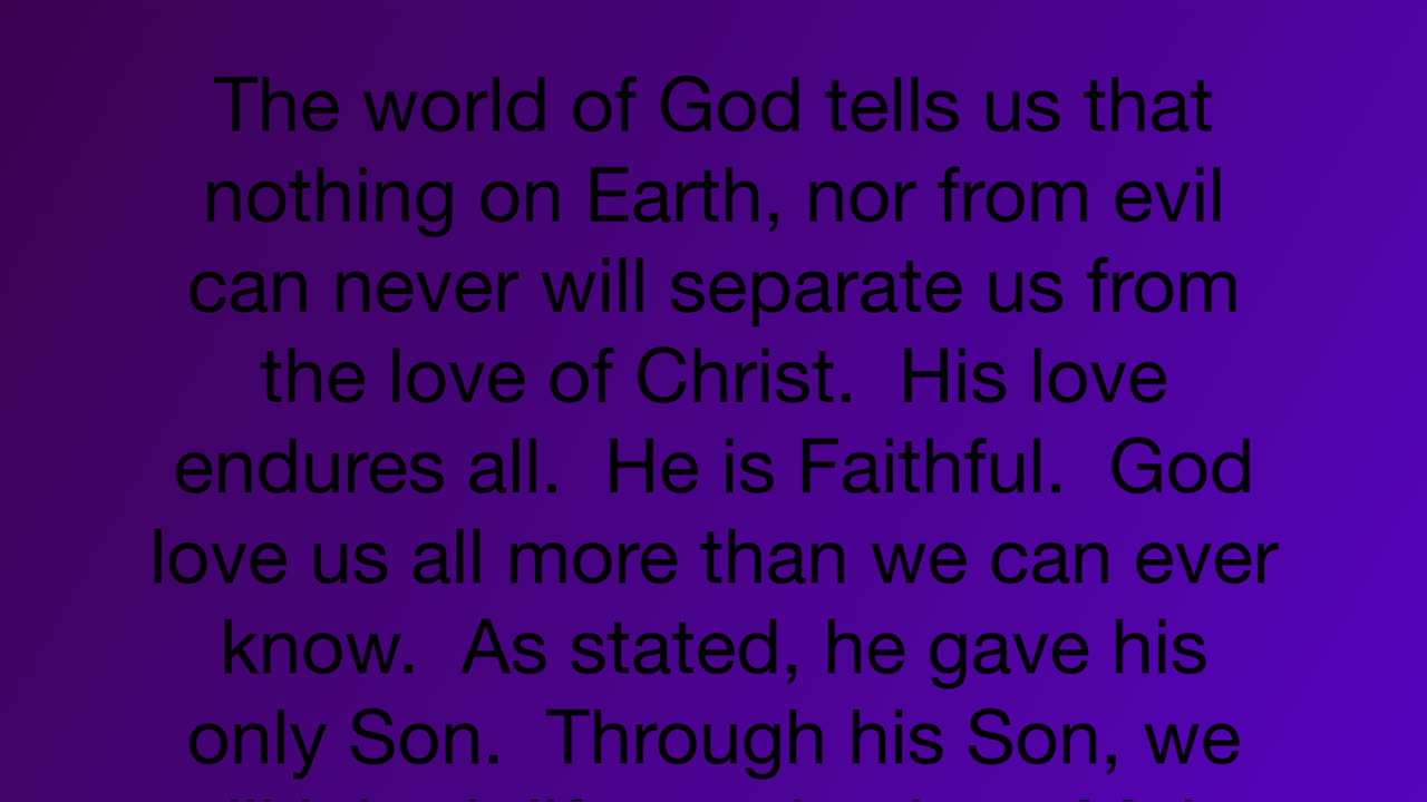 3. Christ's Love