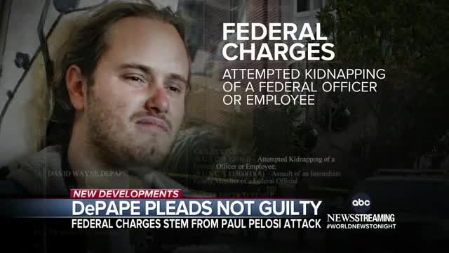 Pelosi attacker pleads not guilty to federal charges