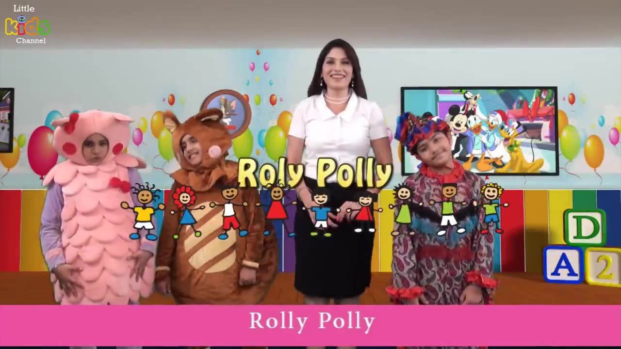 Rolly polly Rolly polly with lyrics nursery rhymes & kids song