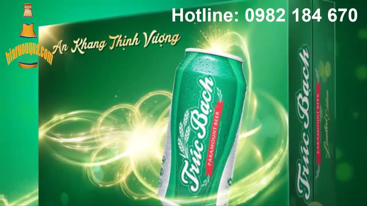 Thùng bia Trúc Bạch 24 lon 330ml - Phiên bản Tết 2021