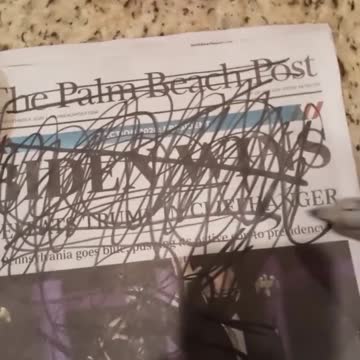 Plam Beach Post is FAKE NEWS... Follow The Sharpie... Turn Up Your Volume...