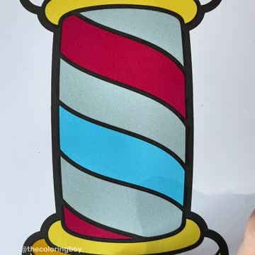 💈✨ Watch me color a classic barbershop pole from my “Barbershop Vibes” coloring book! 🎨🔥