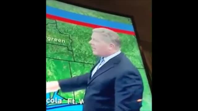 Weatherman farts on video