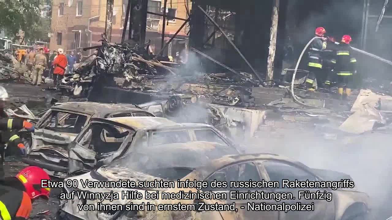 ️ Etwa 90 Verwundete suchten infolge des russischen Raketenangriffs auf Winnyzja Hilfe bei medizini