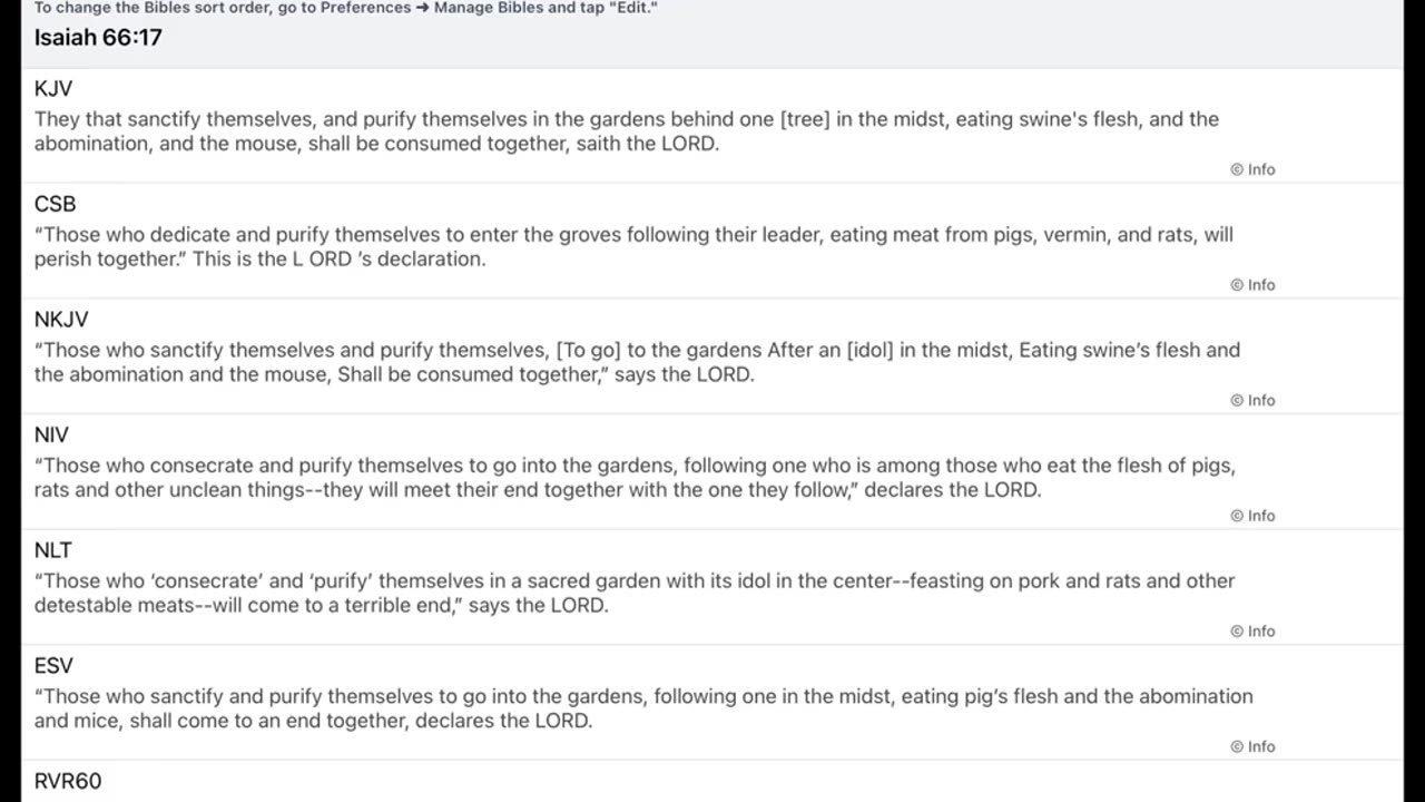 Isaiah 66, mouse swine abomination