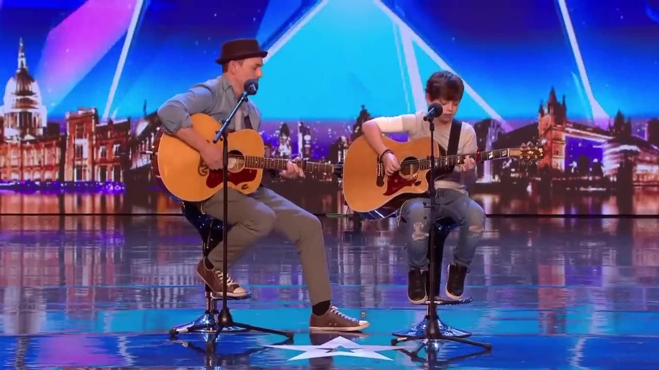 Father-Son Singing Duo Win Simon Cowell's GOLDEN BUZZER with Original Family Song