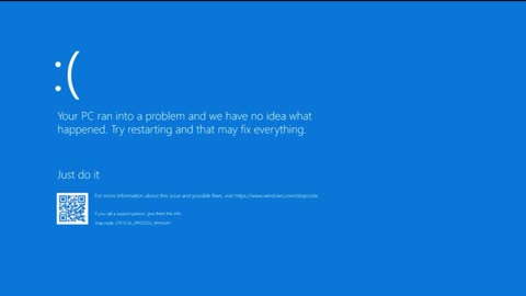 Windows blue screen meme