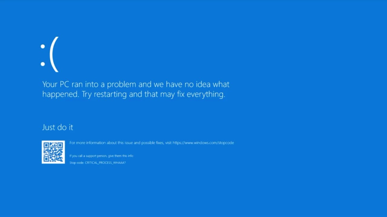 Windows blue screen meme