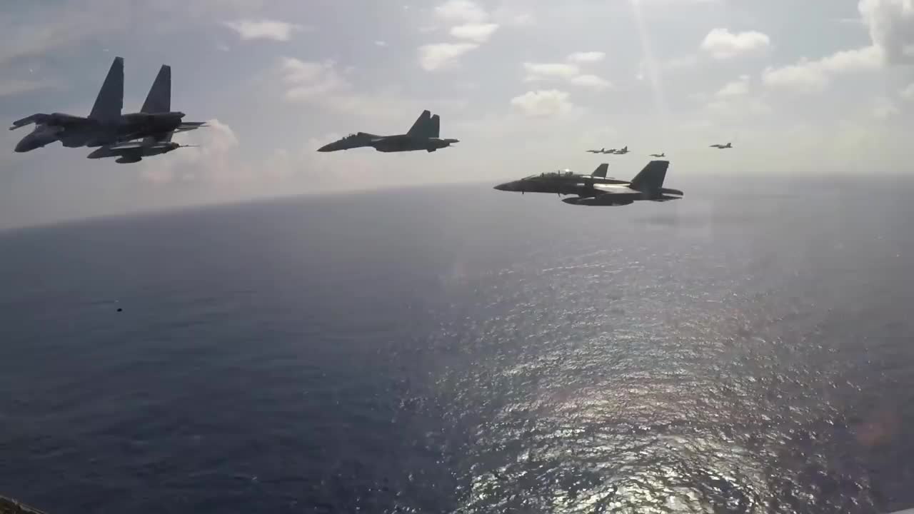 U.S NAVY & ROYAL MALAYSIAN AIRFORCE FLYING IN FRIEND TO SOUTH CHINA SEA