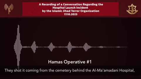 🎥 Israel released intercepted audio that proves the missile that hit the Gaza hospital