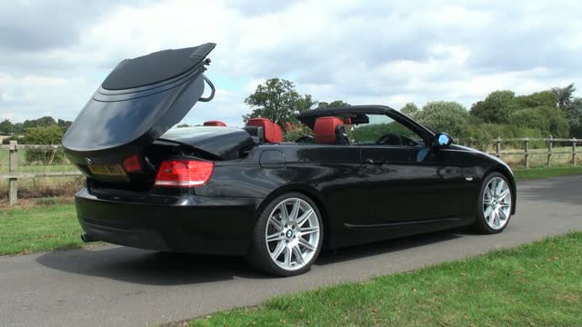 Luxury BMW car with convertible top