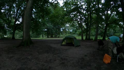 Time lapse transition from light to dark. Wildcamping