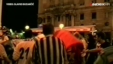 Slavlje hrvatskih navijača 1998. i 2018. godine