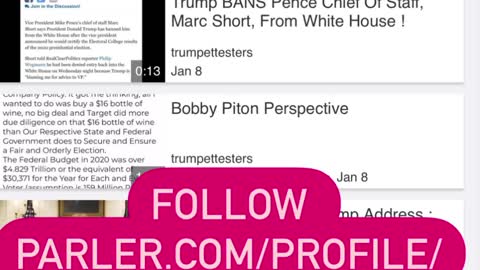 FOLLOW TRUMPETTESTERS on PARLER !