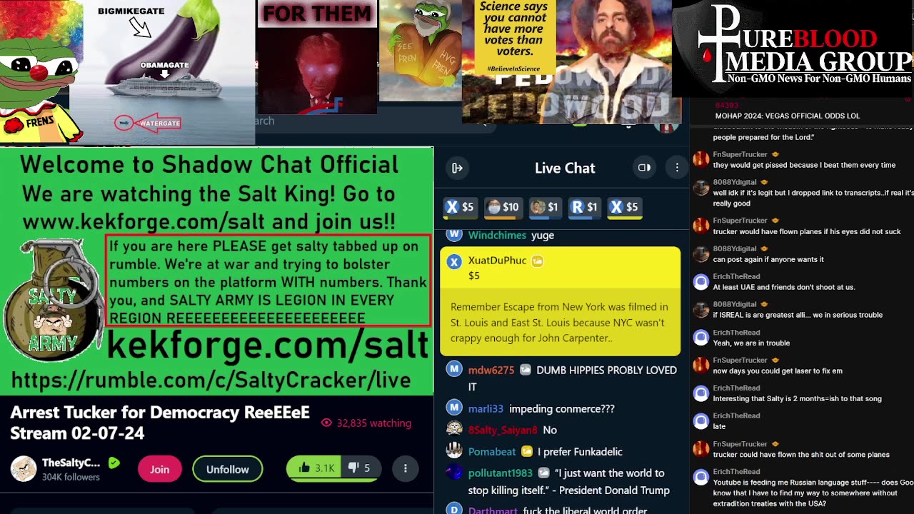 Shadow Chat Official and Salty Cracker Afterparty archive.