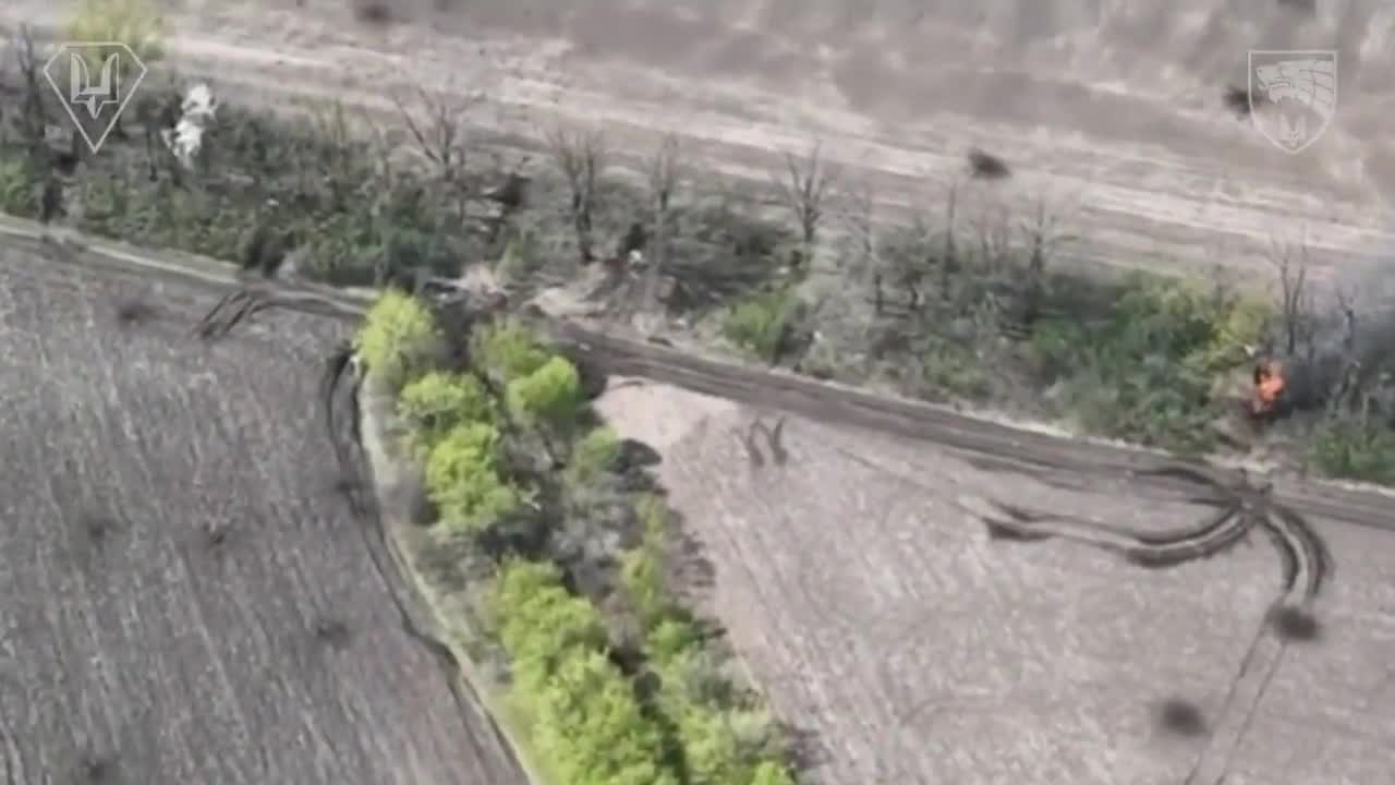 Footage of Russian vehicles destroyed as a result of ATGM