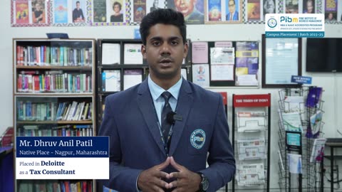 Batch 2023-25 Placements - Mr. Dhruv Patil at Deloitte at PIBM Pune