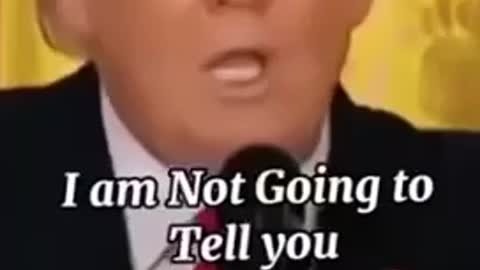 Trump said it