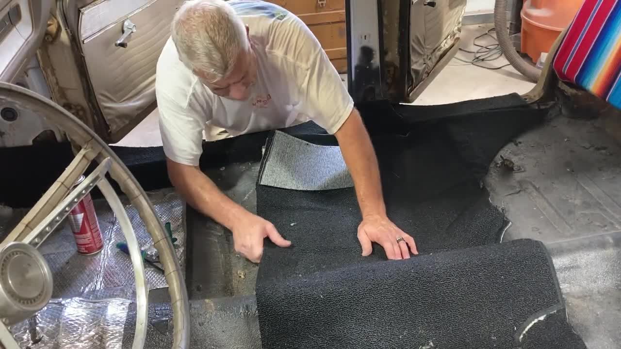 HOW TO INSTALL CARPET ON A 1964 FORD FALCON 4 DOOR __LONG STEP BY STEP VIDEO _ START TO FINISH __