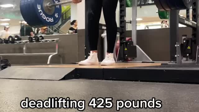 deadlifting 425 pounds is cool