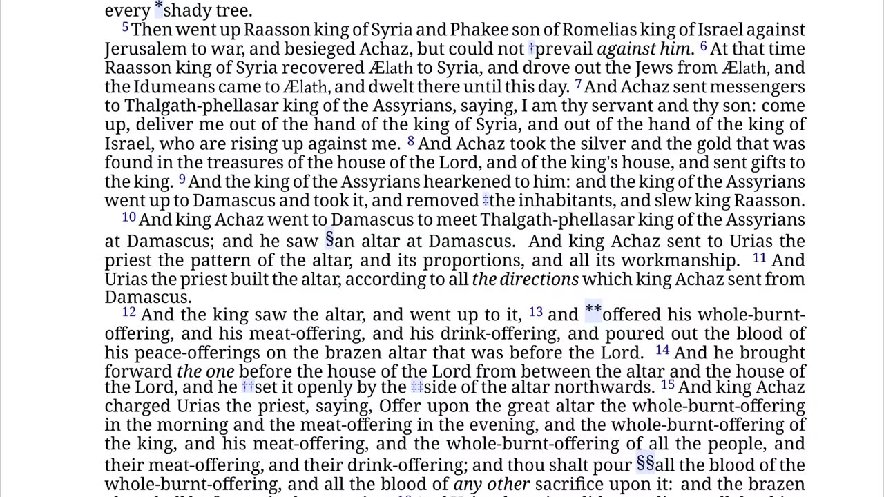 2 kings/4 kings 16 Teaching Holy Scriptures Bible Wickedness of Kings