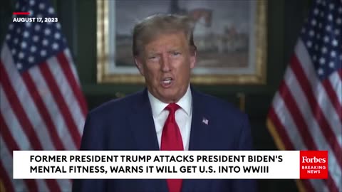 BREAKING NEWS: Trump Claims That Biden Will Lead U.S. Into World War III, Is 'Mental Catastrophe'