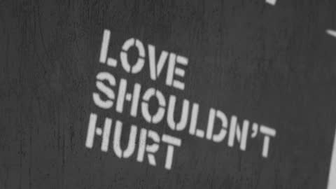 A Worded Message Stenciled On A Board