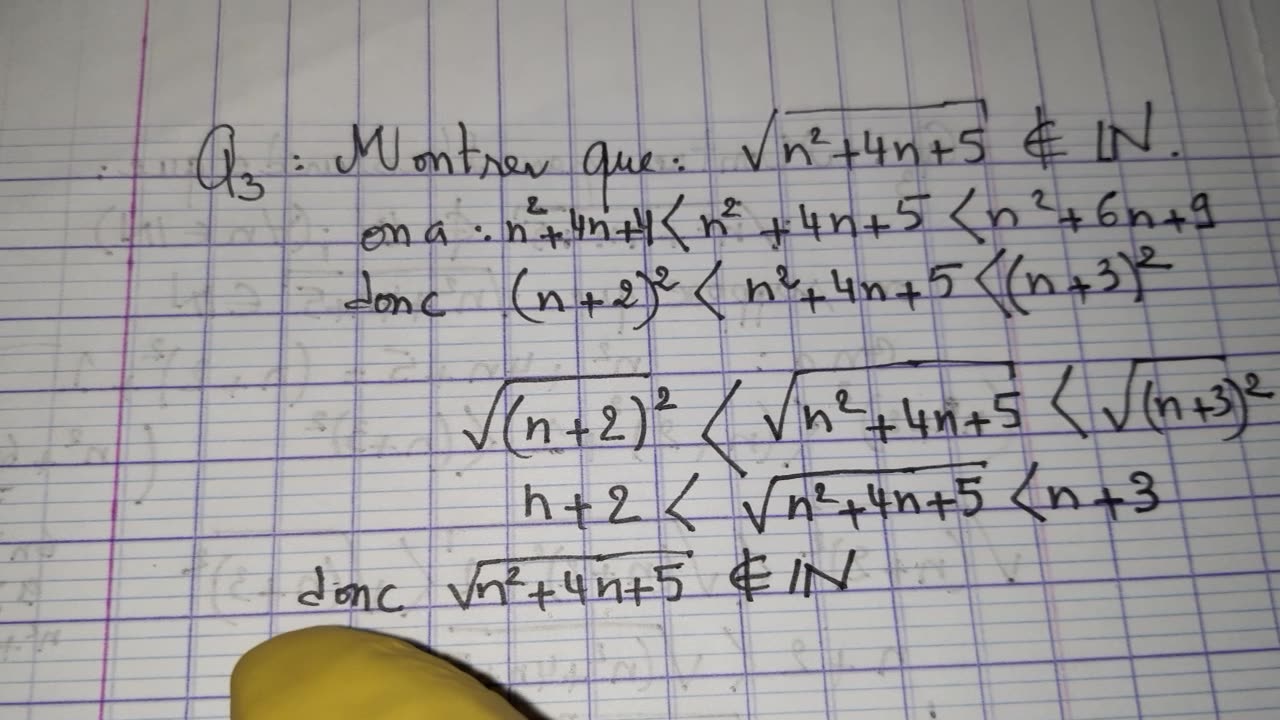 Exercice scienec mathematique