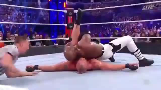 Roman Reigns enter Brock lesner vs boby lashley match attached on Brock